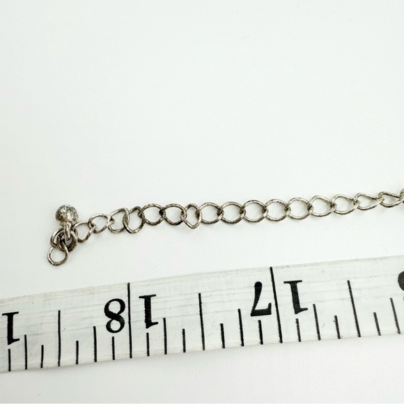 Avon Blue Glass Cat's Eye Silvertone
Beaded Choker Necklace - Picture 7 of 8